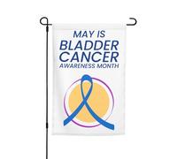Bandiere per il mese della consapevolezza del cancro alla vescica, bandiera da giardino, decorazione perfetta per il cortile, striscione da 12 x 18 pollici, decorazione per esterni bifacciale, arazzo