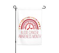 Bandiere per il mese della consapevolezza sul cancro al sangue, bandiere da giardino, decorazione perfetta per il cortile, striscione da 12 x 18 pollici, decorazione per esterni bifacciale, arazzo per
