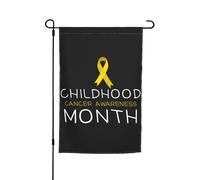 Bandiere per il mese della consapevolezza sul cancro infantile, bandiera da giardino, decorazione perfetta per il cortile, striscione da 12 x 18 pollici, decorazione per esterni bifacciale, arazzo per