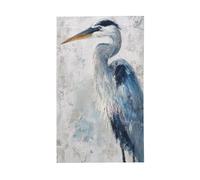 Bandiere per la casa con airone blu, 9 x 1,5 m, striscione di auguri con occhielli per interni ed esterni, decorazioni per la casa