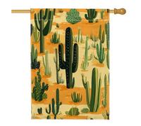 Bandiere per la casa con cactus tropicale occidentale, 71 x 101 cm, double face, per esterni, bandiera verticale standard per la casa in tela succulenta sud-ovest, bandiera per cortile anteriore