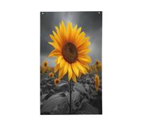 Bandiere per la casa con girasole in un cortile, 9,1 x 1,5 m, striscione di auguri con occhielli per interni ed esterni, decorazioni per la casa per feste