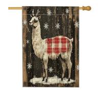 Bandiere per la casa con lama di buon Natale, 71 x 101 cm, per esterni, rustiche, animali, standard, verticali, in lino, per la casa, per le vacanze, la fauna selvatica, cortile, cortile, decorazione