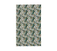 Bandiere per la casa da cortile con fiori dorati e smeraldo e marmo bianco, 0,9 x 1,5 m, striscione di auguri con occhielli per interni ed esterni, decorazioni per la casa