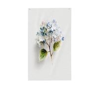 Bandiere per la casa da cortile con ortensia botanica ad acquerello, 9 x 1,5 m, striscione con occhielli per interni ed esterni, decorazioni per la casa