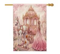 Bandiere per la casa del cane Brittanys a tema matrimonio, 71 x 101 cm, double face per esterni, per sposare una carrozza romantica, bandiere verticali standard per la casa, le coppie amano la