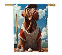 Bandiere per la casa del cane con mastino neopoletano, 71 x 101 cm, double face, per esterni, sport baseball, cuccioli, bandiera verticale per la casa, bella bandiera divertente per animali domestici