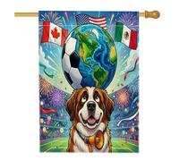 Bandiere per la casa del cane San Bernardo 2026, 71 x 101 cm, per esterni, per festeggiare il giorno della partita, bandiere verticali standard in lino, decorazione per esterni stampata sul cortile