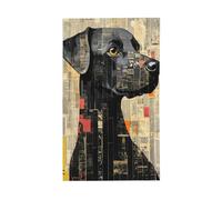 Bandiere per la casa del cortile del labrador con ritagli di giornale, striscione di auguri con occhielli per interni ed esterni, decorazioni per la casa