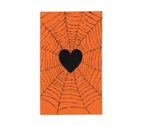 Bandiere per la casa del cortile di Halloween, con cuore nero e scritta "Love", striscione di auguri con occhielli, per interni ed esterni, feste e decorazioni per la casa