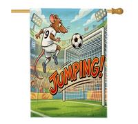 Bandiere per la casa del topo della stagione 2026, 71 x 101 cm, double face, per esterni, con animali che saltano intestazione, tela verticale, bandiera per la casa, bandiera sportiva con stampa da