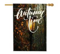 Bandiere per la casa della natura della foresta autunnale 71 x 101 cm su entrambi i lati per esterni, pittura a olio autunnale lampione strada bandiera verticale standard per la casa, bandiera