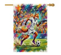 Bandiere per la casa della volpe della stagione 2026, 71 x 101 cm, double-face, per esterni, per il giorno della partita, con animali, bandiera verticale standard per la casa, bandiera sportiva con
