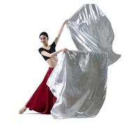 Bandiere per la danza di lode 1PC 140X140CM Tessuto Lucido Tasca Forma Danza Bandiera Asta Telescopica Bastone for Spettacolo Culto Arti Prop Per il palcoscenico