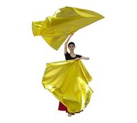 Bandiere per la danza di lode 2 pezzi 140 x cm tessuto lucido tasca forma bandiera da ballo asta e telescopica bastone for spettacolo culto arti danza prop Per il palcoscenico