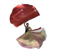Bandiere per la danza di lode 2 pezzi bandiere di lode, danza e adorazione reversibili con asta scalabile a strati semicerchio ali d'angelo for la celebrazione della chiesa Per il palcoscenico