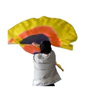 Bandiere per la danza di lode Bandiere di culto con aste, velo seta rotante, sciarpa, nastro, gioco, 100% for danza del ventre, bandiere for esterni for ala Per il palcoscenico