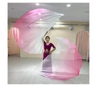 Bandiere per la danza di lode Un paio di accessori da ballo semicerchio adorazione ali d'angelo bandiere con aste grande streamer velo chiffon spettacolo danza del ventre Per il palcoscenico