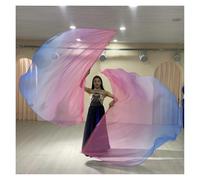Bandiere per la danza di lode Un paio di accessori da ballo semicerchio adorazione ali d'angelo bandiere con aste grande streamer velo chiffon spettacolo danza del ventre Per il palcoscenico
