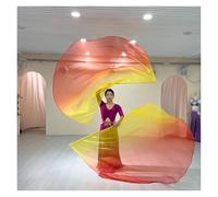 Bandiere per la danza di lode Un paio di accessori da ballo semicerchio adorazione ali d'angelo bandiere con aste grande streamer velo chiffon spettacolo danza del ventre Per il palcoscenico