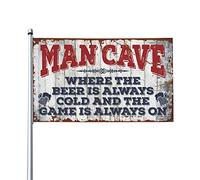 Bandiere per la decorazione della stanza con le regole della grotta dell'uomo bandiere grafiche per la decorazione della stanza per la grotta dell'uomo (152 x 244 cm)