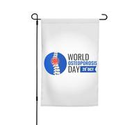 Bandiere per la giornata di sensibilizzazione sull'osteoporosi, bandiere da giardino, decorazione perfetta per il cortile, striscione da 12 x 18 pollici, decorazione per esterni bifacciale, arazzo per