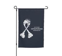 Bandiere per la giornata di sensibilizzazione sull'osteoporosi, bandiere da giardino, decorazione perfetta per il cortile, striscione da 12 x 18 pollici, decorazione per esterni bifacciale, arazzo per