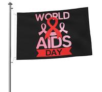 Bandiere per la Giornata mondiale contro l'AIDS, da esterno, 2x3 piedi, resistenti, bifacciali, per decorazioni da giardino, per casa, cortile, festival, bandiera di benvenuto