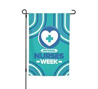 Bandiere per la giornata nazionale degli infermieri, bandiere da giardino, decorazione perfetta per il cortile, striscione da 12 x 18 pollici, decorazione per esterni bifacciale, arazzo per feste, arr