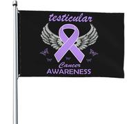 Bandiere per la sensibilizzazione sul cancro ai testicoli, 1 bandiera da 4x6 piedi, per patio, prato e giardino, decorazione per esterni, colori vivaci e resistenti allo sbiadimento.