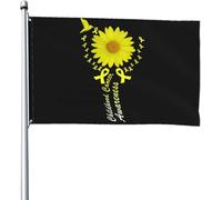 Bandiere per la sensibilizzazione sul cancro infantile, 4 x 6 piedi, per esterni, per patio, prato e giardino, colori vivaci e resistenti allo sbiadimento.