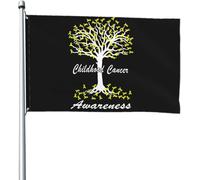 Bandiere per la sensibilizzazione sul cancro infantile, 4x6 piedi, per esterni, per patio, prato e giardino, colori vivaci e resistenti allo sbiadimento.