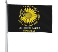 Bandiere per la sensibilizzazione sul cancro infantile, 6 bandiere da 4x6 piedi, per esterni, per patio, prato e giardino, colori vivaci e resistenti allo sbiadimento.
