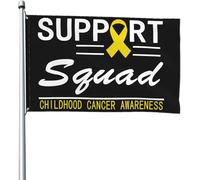 Bandiere per la sensibilizzazione sul cancro infantile, 7 bandiere da 4x6 piedi, per esterni, per patio, prato e giardino, colori vivaci e resistenti allo sbiadimento.