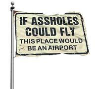 Bandiere per la stanza dei ragazzi "If Assholes Could Fly This Place would be an airport", bandiere per camera delle ragazze, decorazione divertente per cucina (30 x 45 cm)