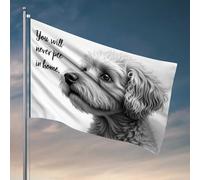 Bandiere per la stanza delle ragazze non fare pipì mai in casa: bandiera della promessa di un cane da uomo decorazione accessori per camera da letto (152 x 244 cm)