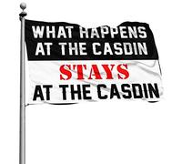 Bandiere per la tua stanza Cosa succede al Casdin Stays At The Casdin Bandiera Music Decor Bar Decor per la casa (152 x 244 cm)