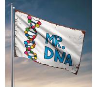 Bandiere per la tua stanza Mr. Dna: codice genetico esploratore bandiera ragazzi camera da letto decorazione dormitorio bandiere per ragazze (120 x 180 cm)