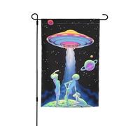 Bandiere per navi spaziali con motivi, bandiere verticali da patio, adatte per balcone, giardino e portico.