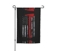 Bandiere per padiglione con ascia da pompiere con linee rosse, adatte per giardino, balcone e decorazione del patio.