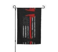 Bandiere per padiglione con ascia da pompiere con linee rosse, adatte per giardino, balcone e decorazione del patio.