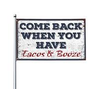 Bandiere per ragazzi che tornano quando hai tacos e alcolici bandiera retrò decorazione stanza uomo grotta bar (60 x 90 cm)