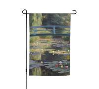 Bandiere per stagno con ninfee per esterni, 30,5 x 45,7 cm, stampa su entrambi i lati, bandiera da giardino per esterni, bandiera per vacanze con occhielli, bandiera per casa, cortile, per fattoria