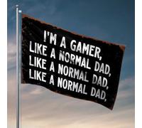 Bandiere per stanza adolescenti ragazze normale papà gamer umorismo bandiera divertente decorazione per bar bandiere per camera ragazze (120 x 180 cm)