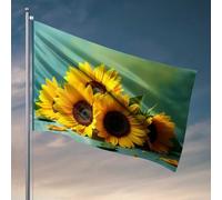 Bandiere per stanza per ragazzi, girasoli radianti in morbida messa a fuoco, bandiere per camera da letto, adolescenti, ragazze, roba (152 x 244 cm)