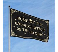 Bandiere per stanza ragazze Home of the Baddest Witch On The Block Bandiera roba stanza roba hippie decorazione (30 x 45 cm)