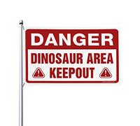 Bandiere per stanza ragazze Pericolo dinosauro area Keep Out Bandiera roba stanza roba hippie Decor (30 x 45 cm)