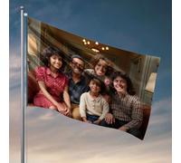 Bandiere per stanza ragazze una famiglia di cinque è seduta insieme su un divano in un accogliente soggiorno. Bandiera per camera da letto dei ragazzi decorazione autunnale portico decorazione (152 x