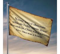 Bandiere per stanza universitaria Never Trust Anyone Technically I Adore More Than Once. Bandiera uomo grotta regole decorazione per uomo caverna (120 x 180 cm)