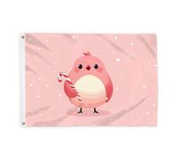 Bandiere per uccelli per esterni, graziose bandiere decorative per esterni, con bastoncini di zucchero e fiocchi di neve, con occhielli, per patio, campeggio, portico anteriore, 0,9 x 1,5 m